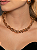 Colar de corrente dourado liso banho em ouro 18k - Imagem 2
