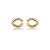 Piercing fake torcido liso banho em ouro 18k - Imagem 1