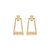 Brinco dourado cravejado de zircônia cristal banho em ouro 18k - Imagem 1