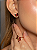 Conjunto de brinco e anel de borboleta com zircônia pink banho em ouro 18k - Imagem 3