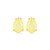 Brinco gota com pedra fusion yellow fancy banho em ouro 18k - Imagem 1