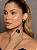 Conjunto luxo de brinco e anel cravejado de zircônia esmeralda banho em ouro 18k - Imagem 1