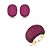 Conjunto luxo de brinco e anel cravejado de zircônia pink banho em ouro 18k - Imagem 2