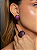 Conjunto luxo de brinco e anel cravejado de zircônia pink banho em ouro 18k - Imagem 3