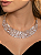 Conjunto luxo de brinco e colar cravejado de zircônia cristal banho em ouro 18k - Imagem 2