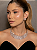 Conjunto luxo de brinco e colar cravejado de zircônia cristal banho em ouro 18k - Imagem 4