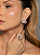 Conjunto de brinco e anel cravejado de zircônia cristal com pérola shell banho em ouro 18k - Imagem 2