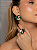 Conjunto Brinco e Anel Fusion Esmaltado com Zircônias Banho em Ouro 18K - Imagem 2