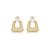 Brinco cravejado de zircônia cristal Banho em ouro 18k - Imagem 1