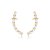 Brinco ear cuff cravejado em zircônia cristal Banho em ouro 18k - Imagem 1