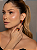 Conjunto de brinco e anel liso com pedra fusion rubi banho em ouro 18k - Imagem 1