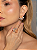 Conjunto luxo de brinco e anel cravejado de zircônia e pedra fusion morganita banho em ouro 18k - Imagem 3