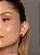 Conjunto de Brinco e Colar Luxo com Pedra Fusion Rubi Banho em Ouro 18K - Imagem 3