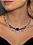 Conjunto de Brinco e Colar Luxo Cravejado com detalhe em Pedra Fusion Banho em Ouro 18K - Imagem 4
