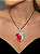 Conjunto luxo coração de brinco e anel cravejado de zircônia cristal e pedra fusion rubelita banho em ouro 18k - Imagem 3