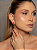Conjunto de brinco e anel esmaltado com pedra fusion coral banho em ouro 18k - Imagem 1