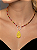Conjunto de brinco e colar em zircônia colorida com pedra fusion yellow Banho em ouro 18k - Imagem 4