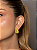 Conjunto de brinco e colar em zircônia colorida com pedra fusion yellow Banho em ouro 18k - Imagem 3