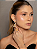 Conjunto de Brinco e Anel Luxo cravejado e com pedra Fusion Morganita Banho em ouro 18k - Imagem 1