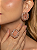 Conjunto de Brinco e Anel em zircônia champanhe com Pedra Fusion Morganita Banho em Ouro 18K - Imagem 3