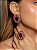 Conjunto de Brinco e Anel em zircônia pink com Pedra Fusion Safira Banho em Ouro 18K - Imagem 3