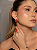Conjunto de Brinco e Anel com Pedra Fusion Coral e Pérolas Shell Banho em Ouro 18K - Imagem 2