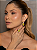 Conjunto Luxo de Brinco e Anel em zircônia cristal e Pedra Fusion Yellow Banho em Ouro 18K - Imagem 1