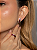 Conjunto de Brinco e Anel cravejado com zircônia Pink Banho em Ouro 18K - Imagem 2