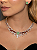 Conjunto de Brinco e Colar Luxo Cravejado com detalhe em Pedra Fusion Turmalina Banho em Ouro 18K - Imagem 4