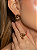 Conjunto de Brinco e Anel Dourado Liso Banho em Ouro 18K - Imagem 3