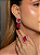 Conjunto de Brinco e Anel com Pedra Fusion Pink e Zircônias Banho em Ouro 18K - Imagem 2