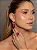 Conjunto de Brinco e Anel com Pedra Fusion Pink e Zircônias Banho em Ouro 18K - Imagem 3