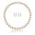 Conjunto de luxo de brinco e colar cravejado de zircônia cristal banho em ouro 18k - Imagem 1