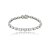 Pulseira cravejada de zircônia cristal banho em ródio branco - Imagem 1