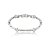 Pulseira cravejada de zircônia cristal banho em ródio branco - Imagem 1