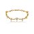 Pulseira cravejada de zircônia cristal banho em ouro 18k - Imagem 1