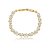 Pulseira de riviera cravejada de zircônia cristal banho em ouro 18k - Imagem 1
