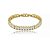 Pulseira de riviera cravejada de zircônia cristal banho em ouro 18k - Imagem 1
