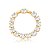 Pulseira de riviera cravejada de zircônia cristal banho em ouro 18k - Imagem 1