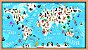 Quadro Mapa Mundi Animais - Imagem 3