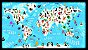 Quadro Mapa Mundi Animais - Imagem 5
