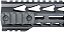 Trilho Picatinny M-Lock 5 slots anodizado preto - metal - Imagem 3