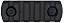 Trilho Picatinny M-Lock 5 slots anodizado preto - metal - Imagem 4