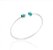 Pulseira Bracelete Fio Rígido Regulável Turmalina Prata 925 - Imagem 1