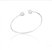Pulseira Bracelete Fio Rígido Regulável Cristal Prata 925 - Imagem 1