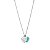 Colar Inspiração Tiffany&Co Coração Duplo Turquesa Prata 925 45cm - Imagem 1