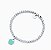 Pulseira Inspiração Tiffany&Co Bolinhas com pingente Turquesa Prata 925 16cm - Imagem 1