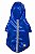 Capa de chuva pets azul royal com galão listrado - Imagem 1
