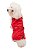 Trench coat pet vermelho com xadrez  branco e vermelho - Imagem 2