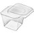 Pote Quadrado com Tampa Prafesta 250 ml c/ 20 Unidades - Imagem 2